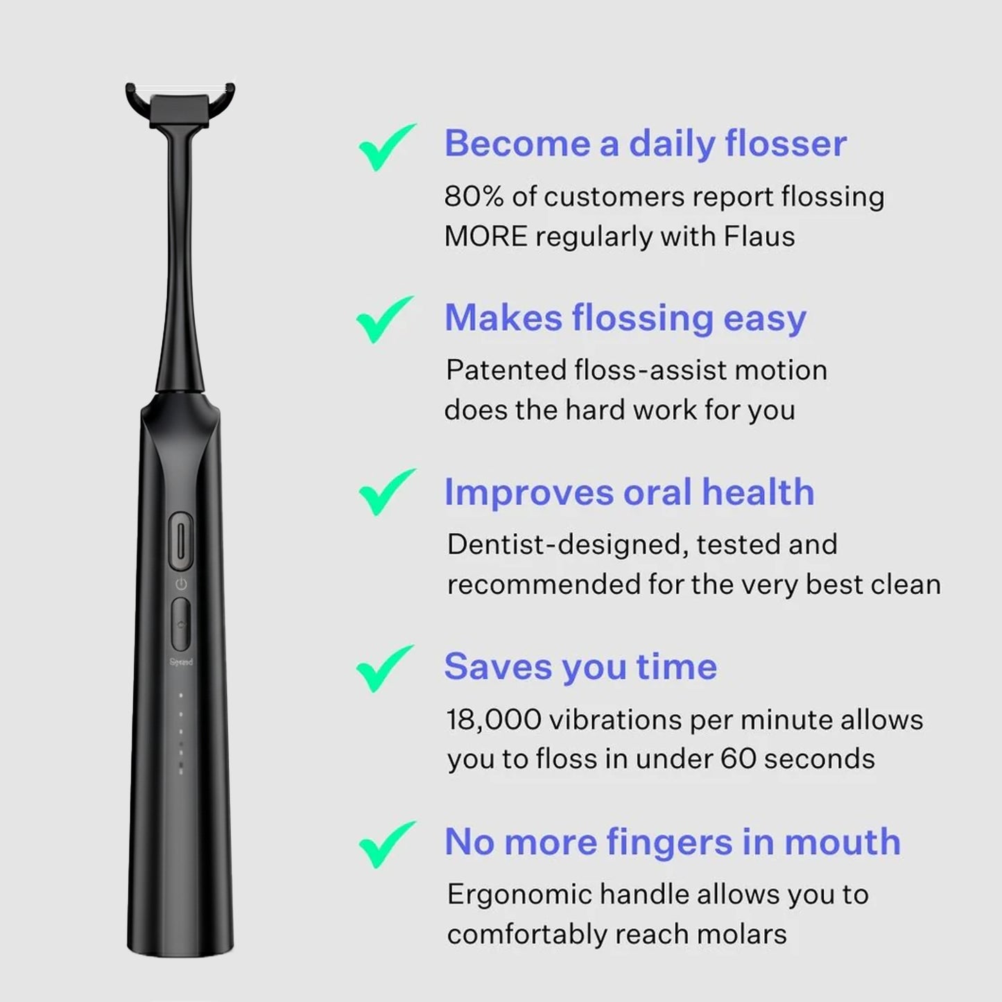 Flossi Electric Flosser - Black