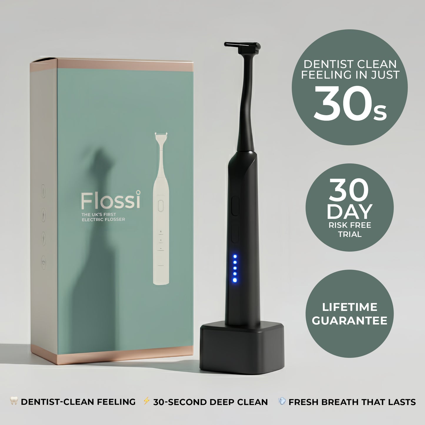 Flossi Electric Flosser - Black